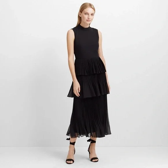 club monaco pleated dress Club Monaco Women's Strappy Pleated Dress